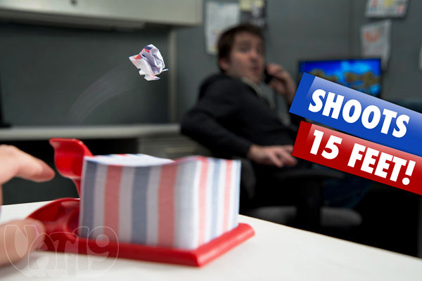 Crumpled Paper Catapult Notepad Launcher