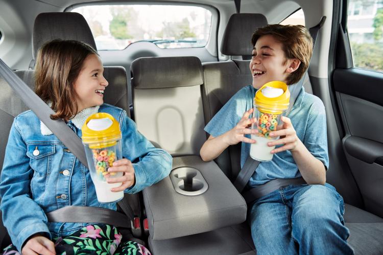 Crunch Cup Portable Cereal And Milk Cup - Non-soggy cereal and milk travel mug