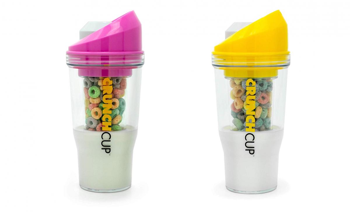 Crunch Cup Portable Cereal And Milk Cup - Non-soggy cereal and milk travel mug