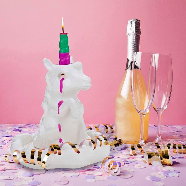 Crying Unicorn Candle Holder