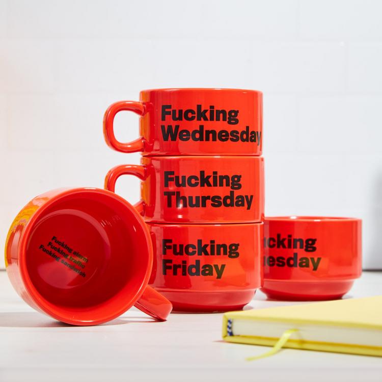 Cursing Weekday Cups Expresses Your Hatred For Each Day of The Week - Fucking Monday funny coffee mugs