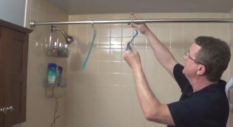 Curvit Curved Shower Curtain - Shower curtain space extender
