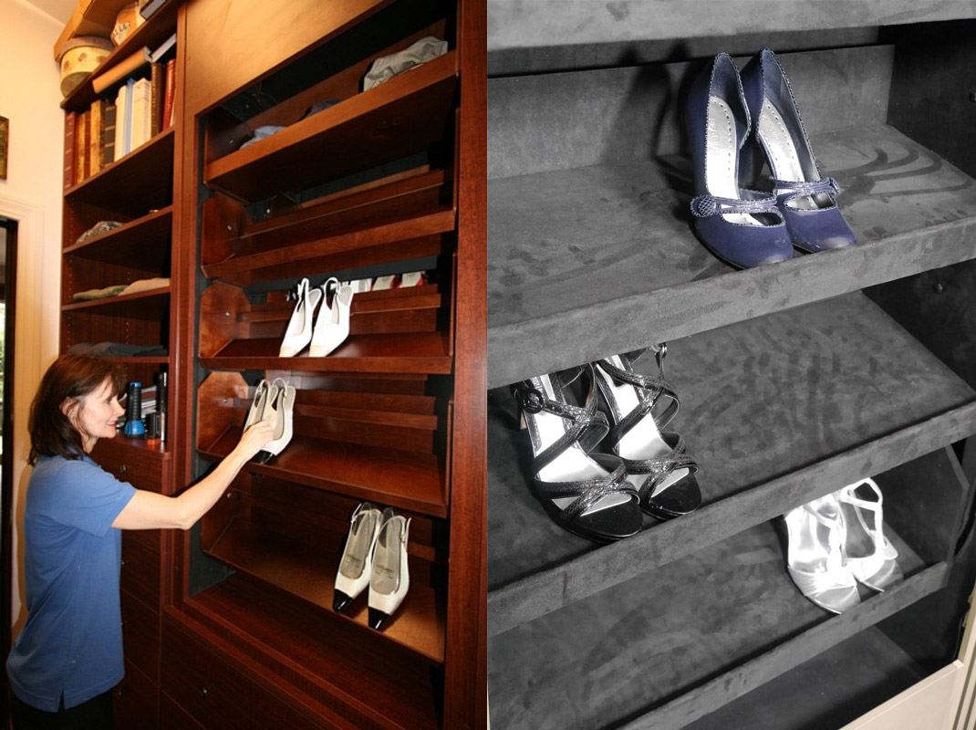 Custom Electric Auto-Rotating Shoe Racks For Your Closet - Motor-driven rotating carousel conveyor shoe rack