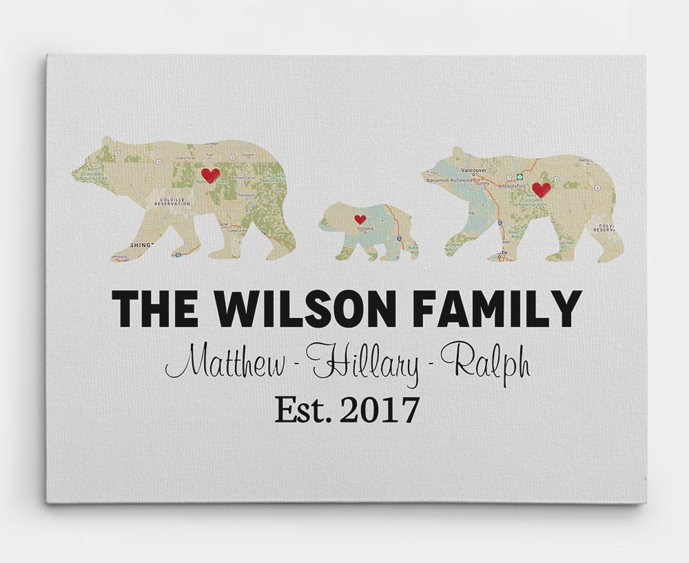 Custom Heart Shaped Map Prints Let You Track How Your Relationship - hello, will you, i do custom canvas anniversary gift prints