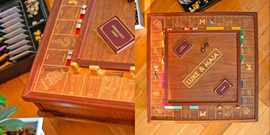 Custom Wooden Monopoly Table
