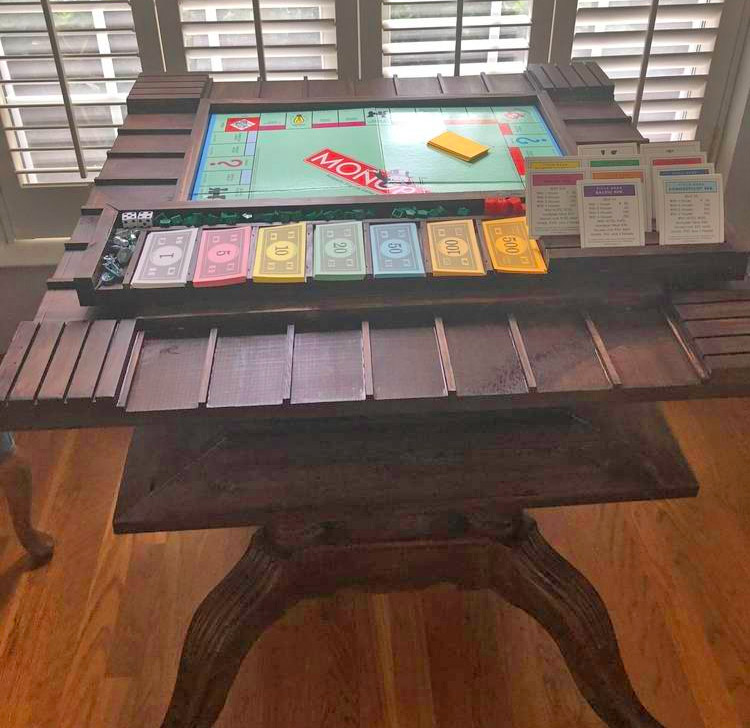 Custom Wooden Monopoly Table