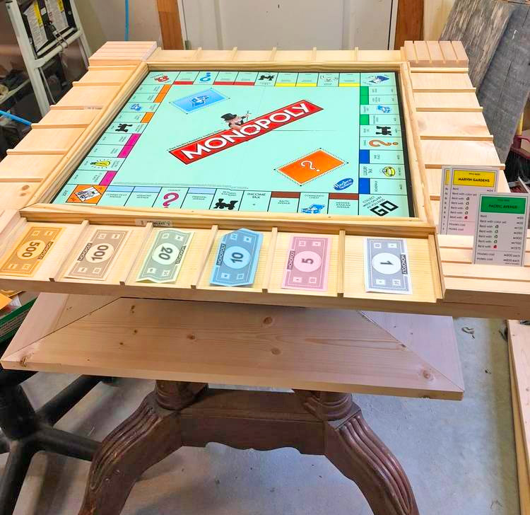 Custom Wooden Monopoly Table