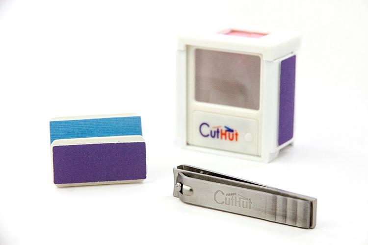 Cut Hut 4 Nails - Nail Clippings Box Contains Your Nails From Flying Around - Magnifying Glass - Lighted nail cutter - nail file and nail buffer
