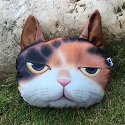 Cute Cat and Dog Head Car Seat Pillows