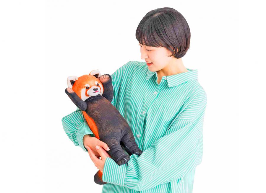 Cute Pouncing Red Panda Pillow
