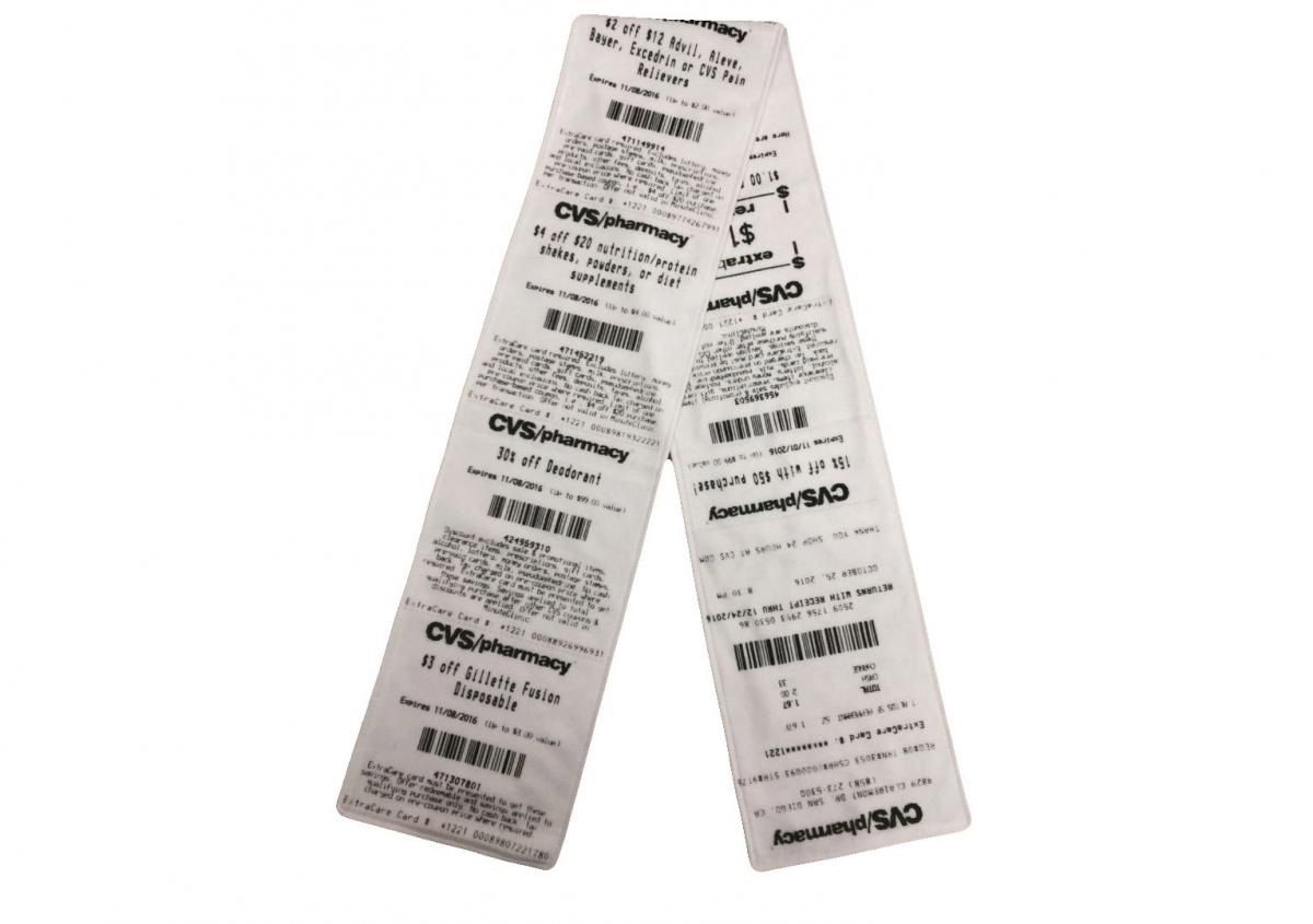 CVS Receipt Scarf