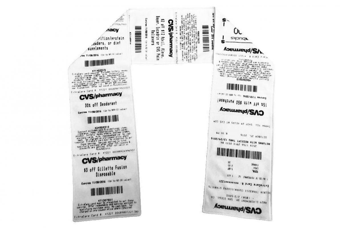 CVS Receipt Scarf