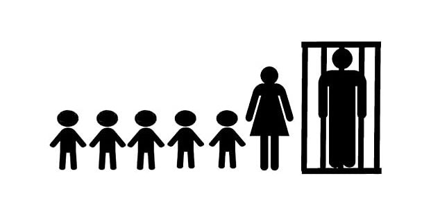 Father In Prison Stick Figure Family Car Decal