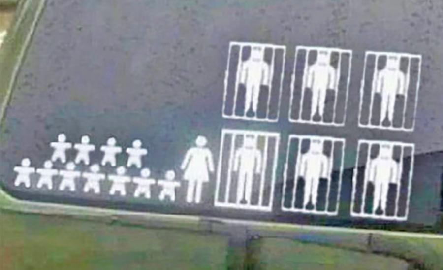 Father In Prison Stick Figure Family Car Decal