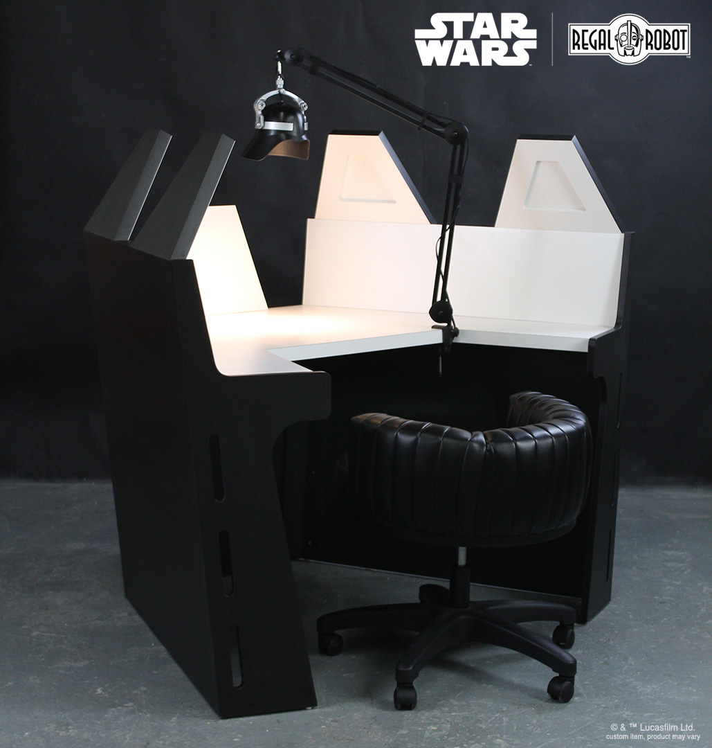 Darth Vader Meditation Chamber Desk - Star Wars Desk With Darth Vader Helmet Light