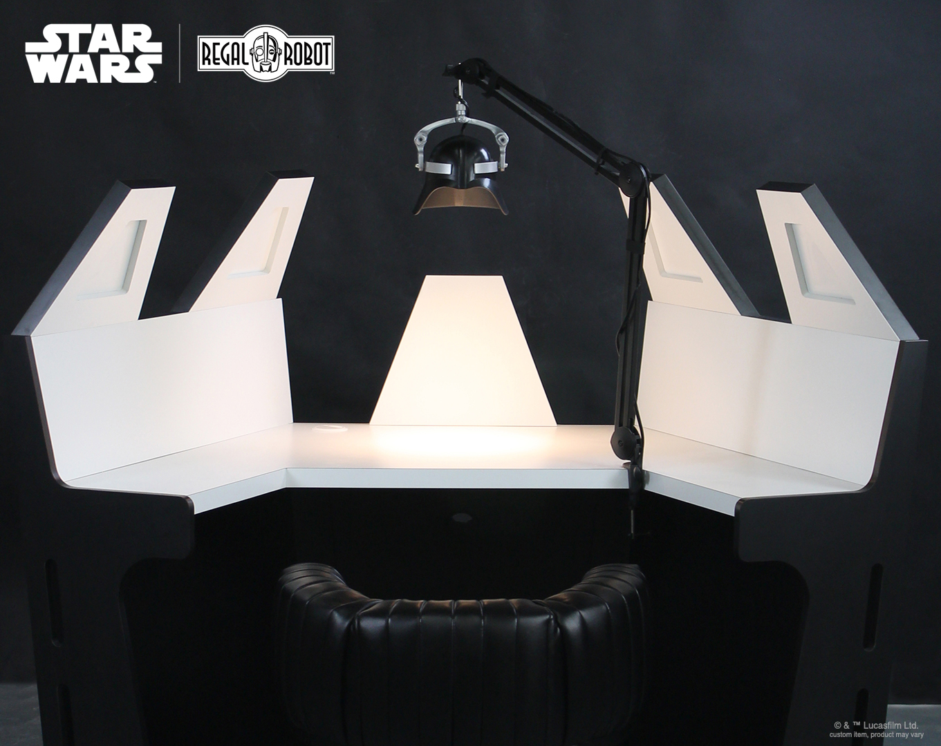 Darth Vader Meditation Chamber Desk - Star Wars Desk With Darth Vader Helmet Light