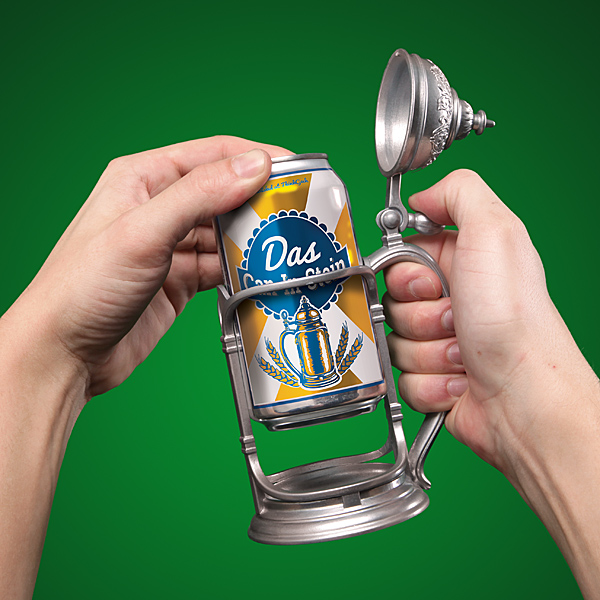 Das Can-in-Stein Pewter Tankard Beer Koozie