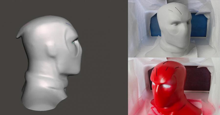 Deadpool knife block - knives in head knife holder