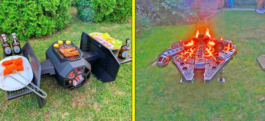 Star Wars Tie Fighter Fire Pit - Millennium Falcon Fire Pit