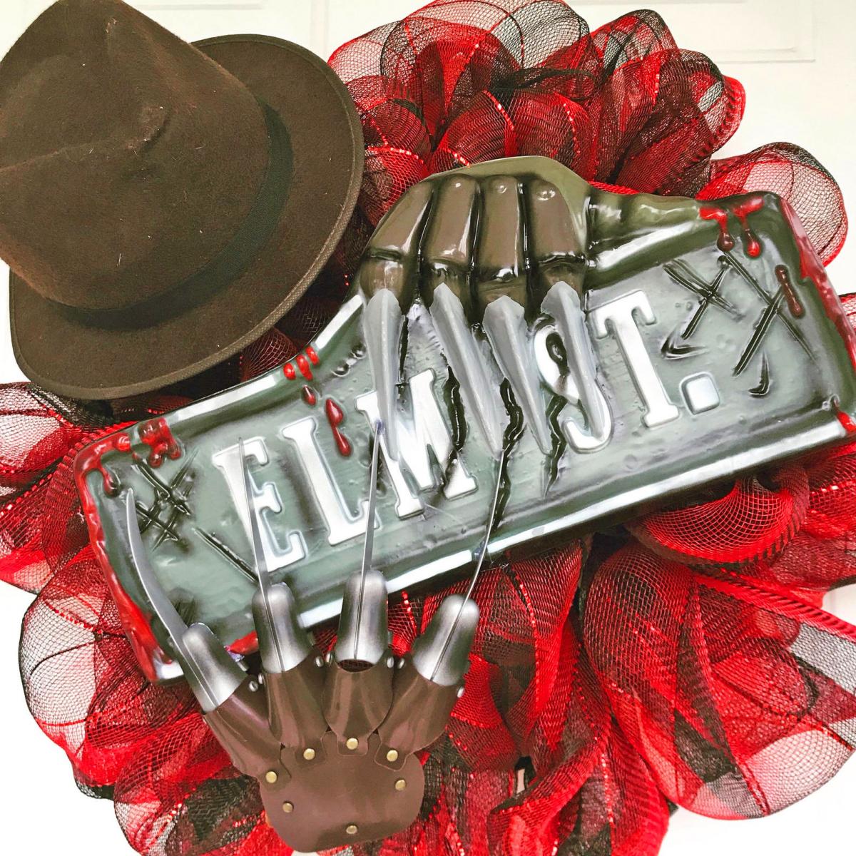 Freddy Krueger Wreath - Halloween Nightmare on Elm Street Wreath