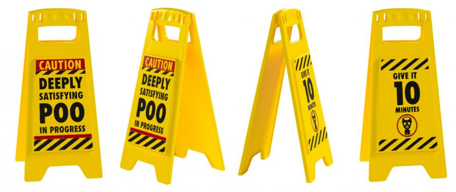 Deeply Satisfying Poo In Session Funny Bathroom Sign