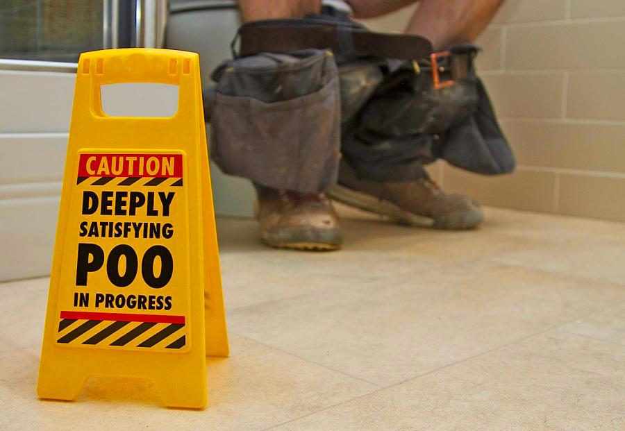 Deeply Satisfying Poo In Session Funny Bathroom Sign