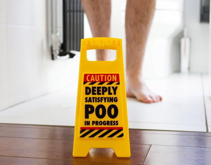 Deeply Satisfying Poo In Session Funny Bathroom Sign