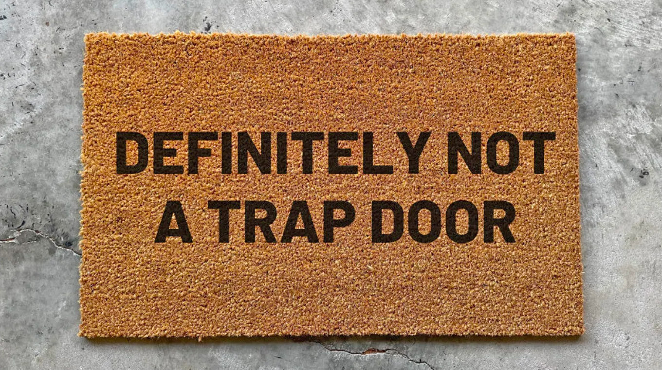 Definitely Not A Trap Door Doormat
