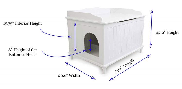 Designer Kitty Litter Box - Side table cat litter hider