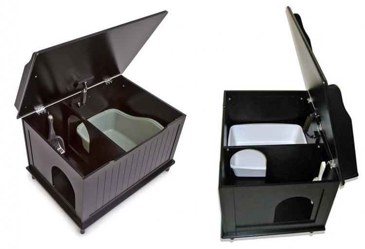 Designer Kitty Litter Box - Side table cat litter hider