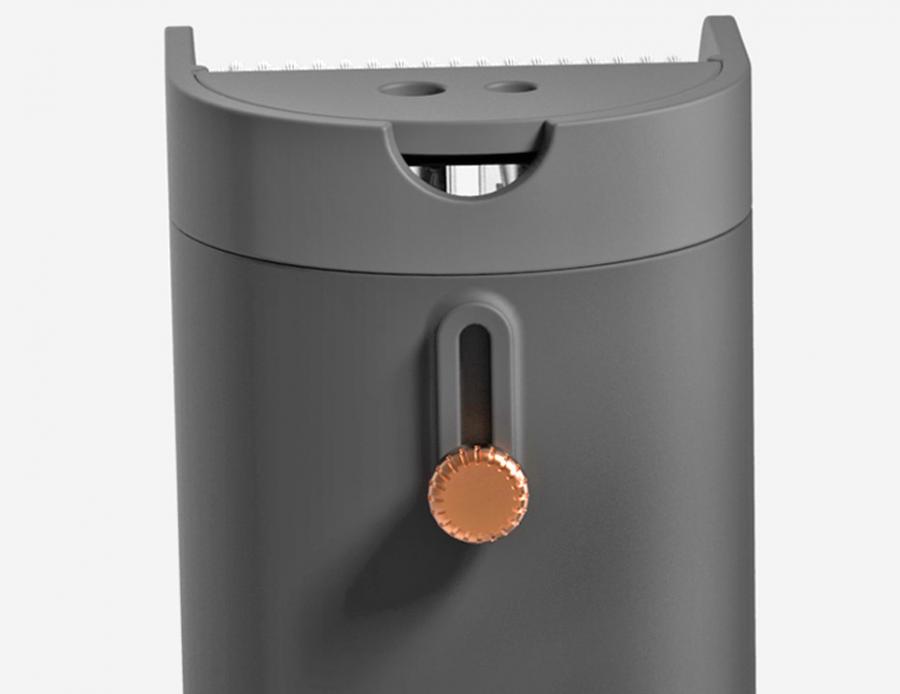 Clamp Basket - Desk Mounted Crumb Bin With Mini Sweeper and Pencil Sharpener