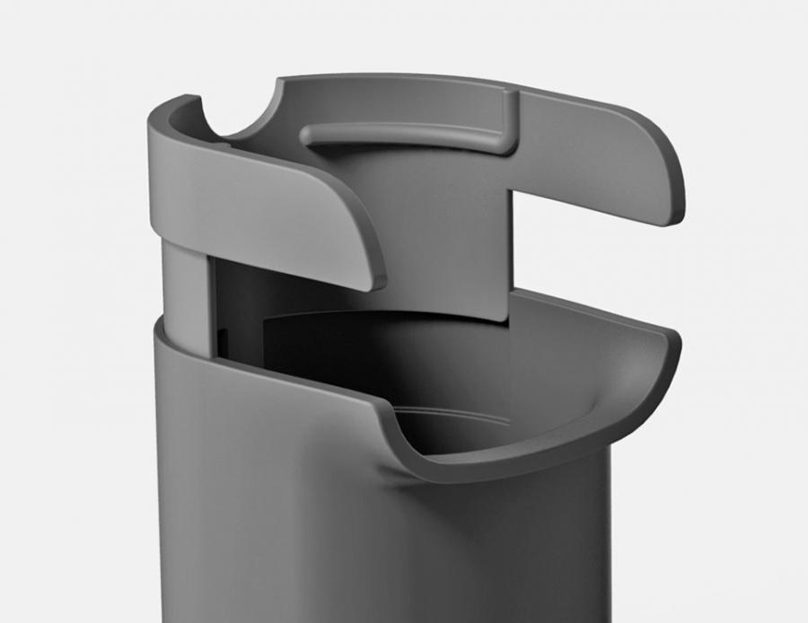 Clamp Basket - Desk Mounted Crumb Bin With Mini Sweeper and Pencil Sharpener