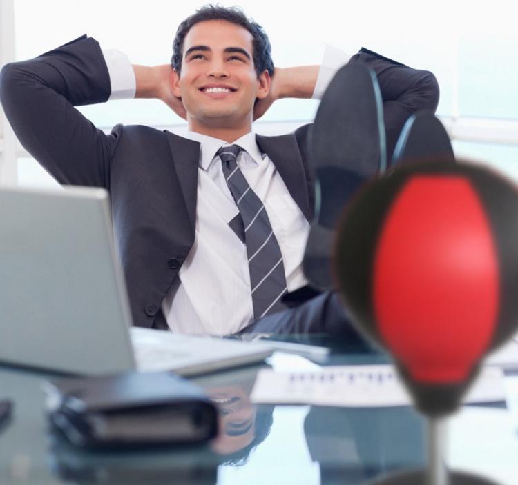 Stress Buster Desktop Punching Bag - Office Punching Bag suctions to your desk