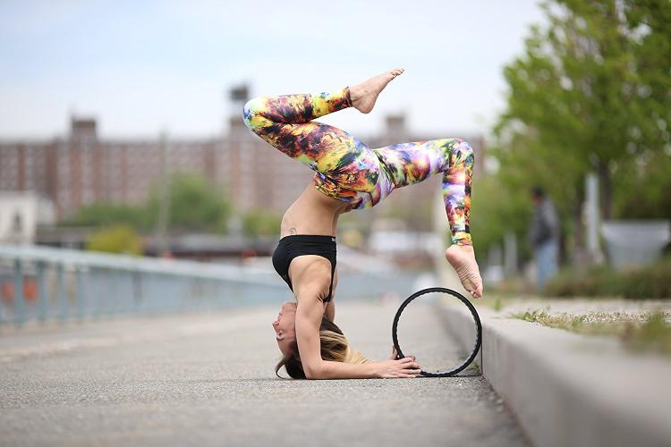 Dharma Yoga Wheel - Wheel Shaped Yoga Tool Stretches Back, Shoulders, Chest, Abodment, Hip Flexors