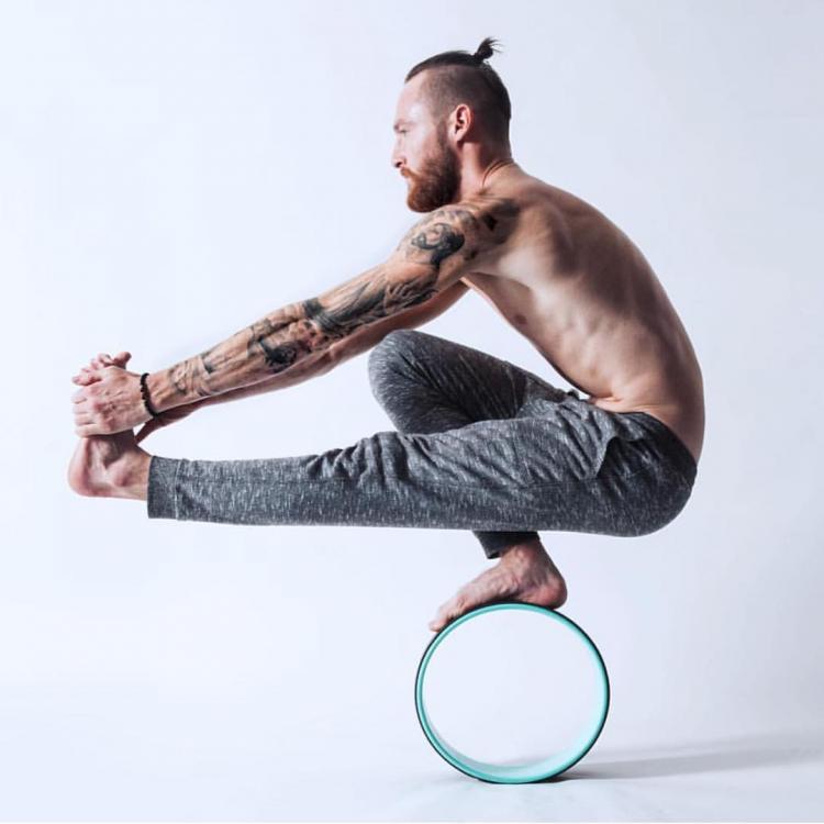 Dharma Yoga Wheel - Wheel Shaped Yoga Tool Stretches Back, Shoulders, Chest, Abodment, Hip Flexors