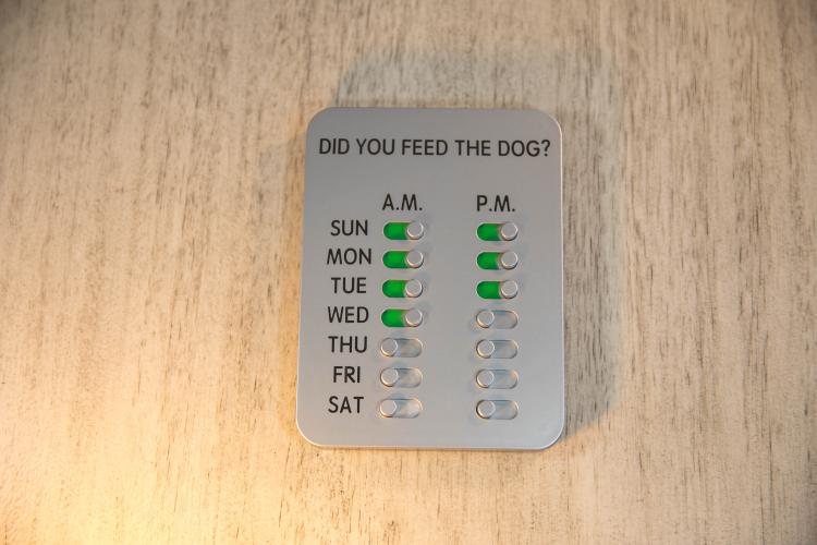 Did You Feed The Dog Reminder Tablet - Feed the dog reminding sliders