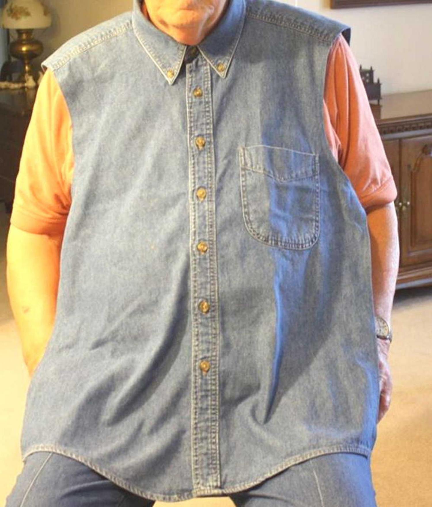 Adult Bibs - Dignity Bibs made from button-up collared shirts