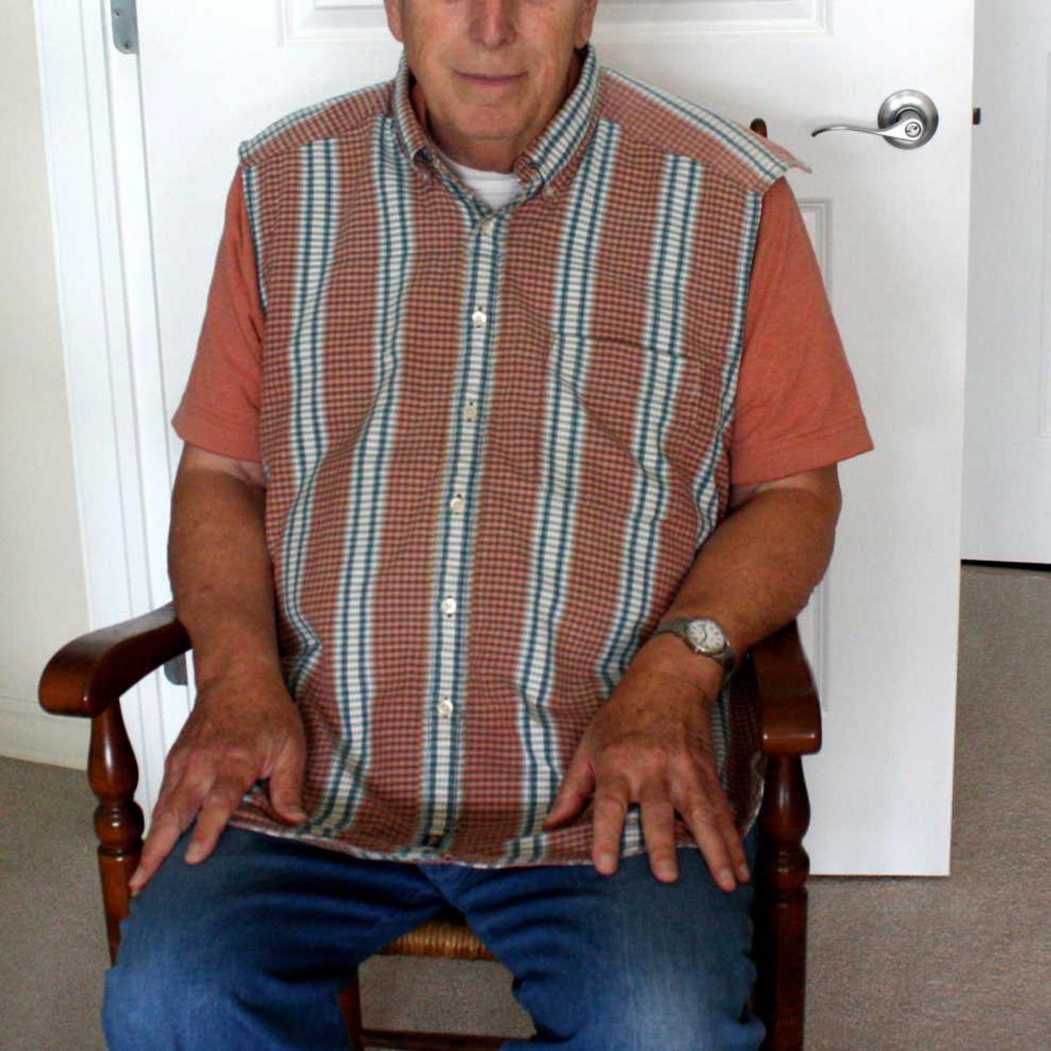 Adult Bibs - Dignity Bibs made from button-up collared shirts