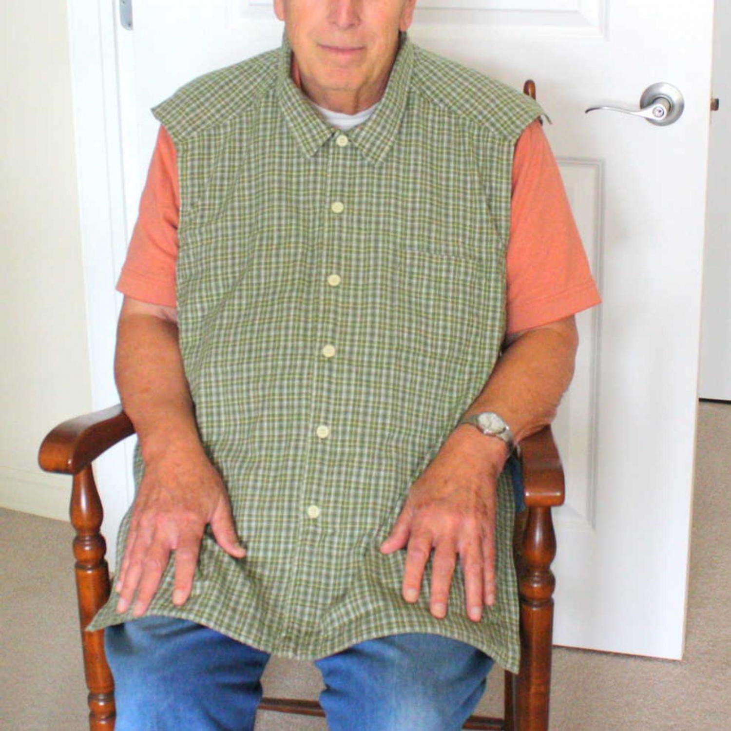 Adult Bibs - Dignity Bibs made from button-up collared shirts