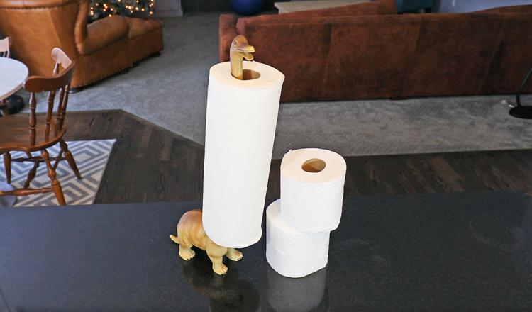 Dinosaur Paper Towel Holder - Brontosaurus Toilet Paper Holder