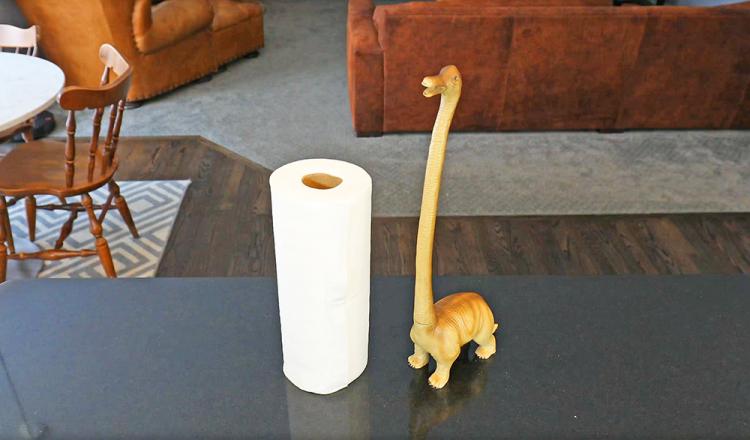 Dinosaur Paper Towel Holder - Brontosaurus Toilet Paper Holder