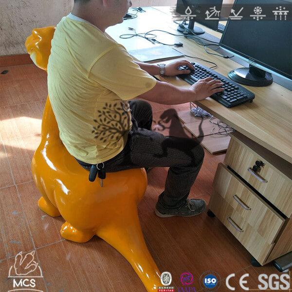 Dinosaur Shaped Office Chairs - Long neck Brachiosaurus dino computer desk chairs