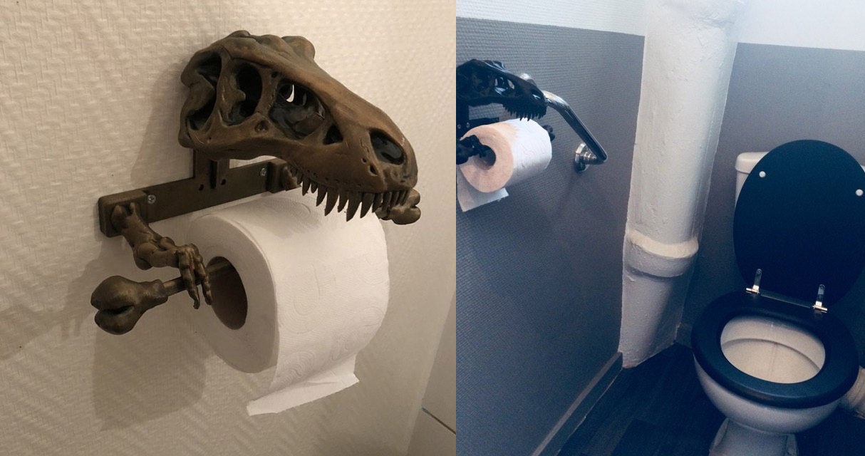 T-Rex Dinosaur Skeleton Toilet Paper Holder