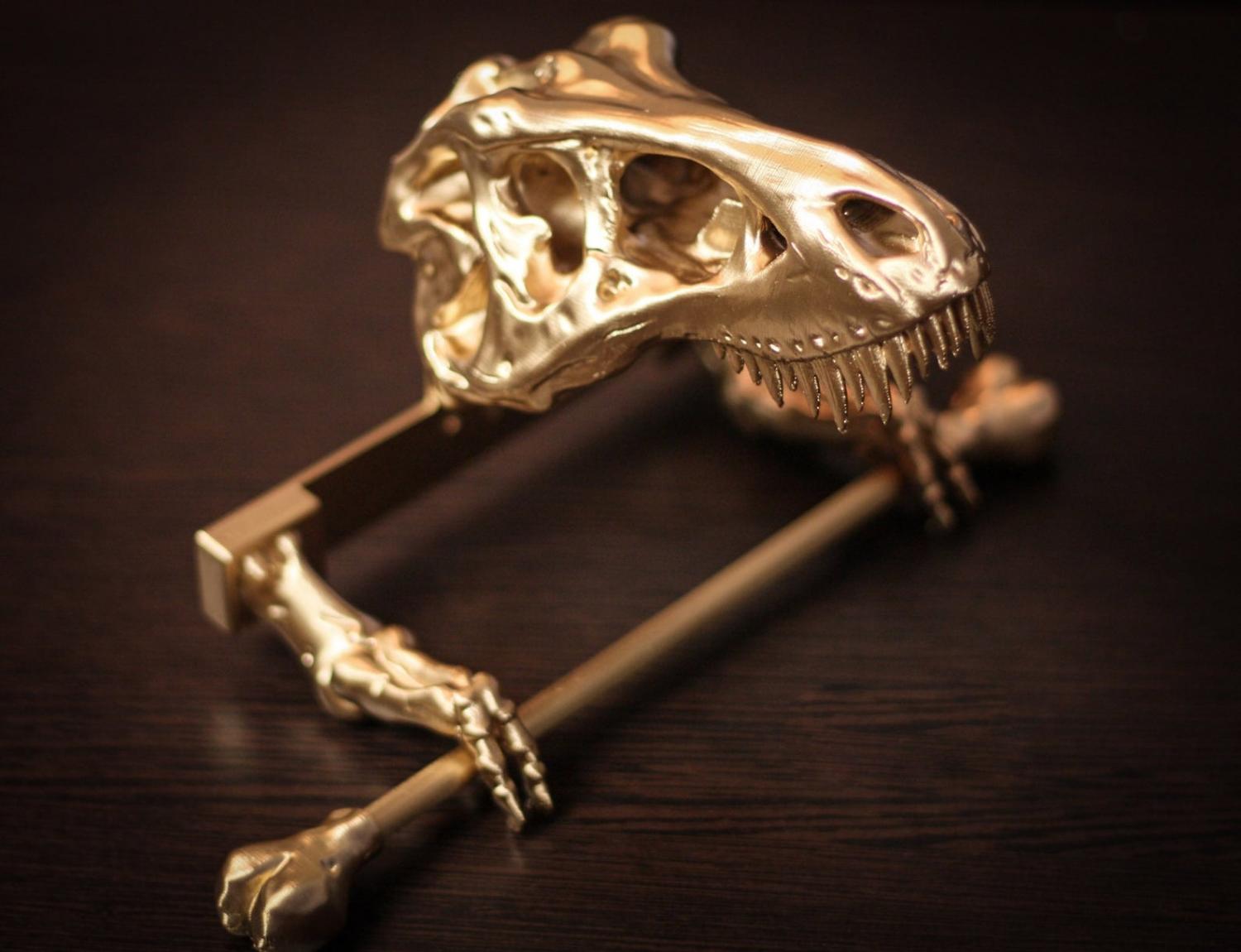 T-Rex Dinosaur Skeleton Toilet Paper Holder