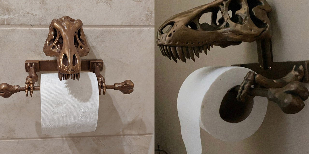 T-Rex Dinosaur Skeleton Toilet Paper Holder