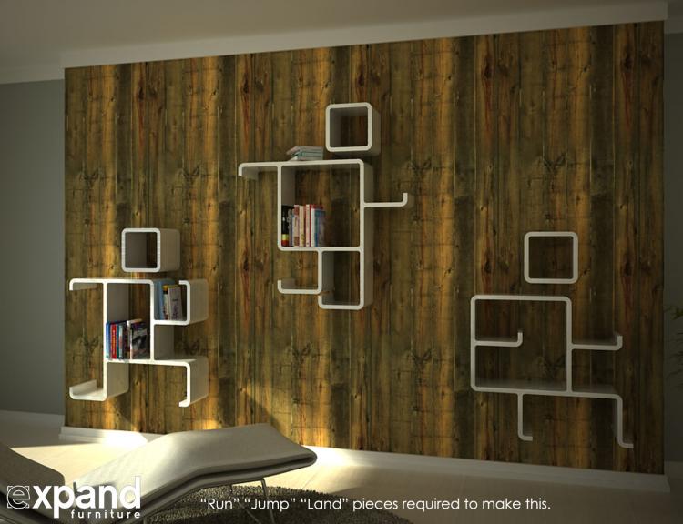 Jumping Man Modern Modular Shelving Unit