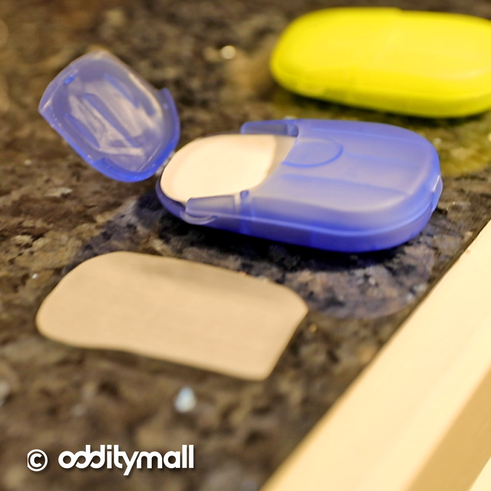 One-time-use travel soap bars - Paper-thin travel soap bars