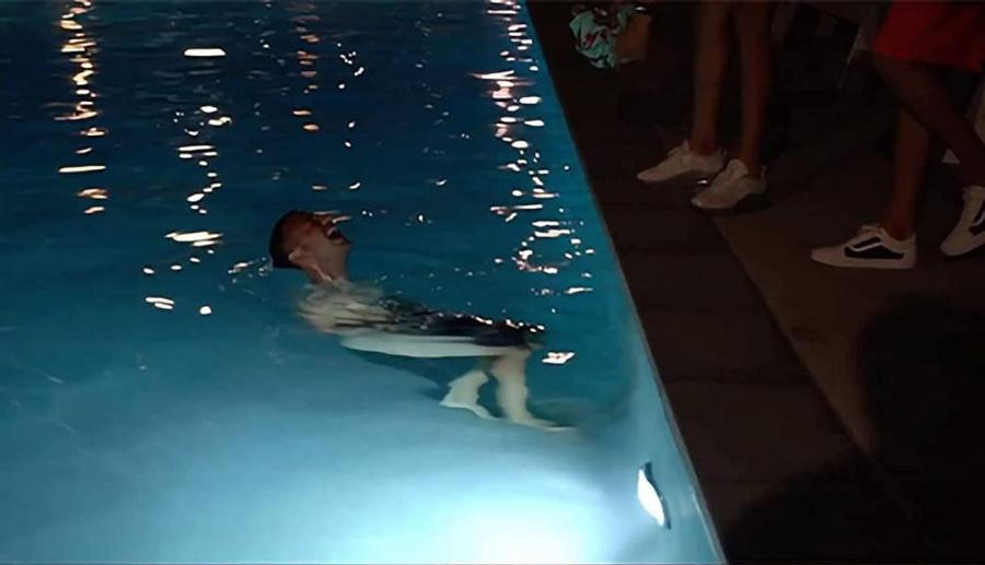 Prank swimsuit slowly dissolves when in water