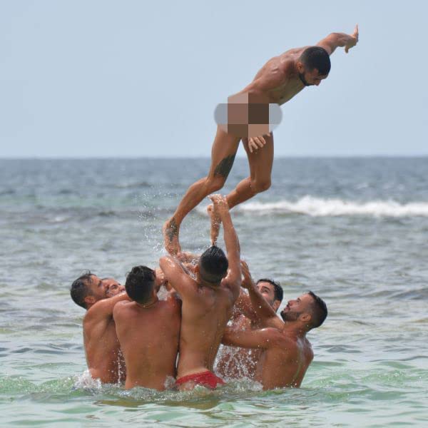 Prank swimsuit slowly dissolves when in water