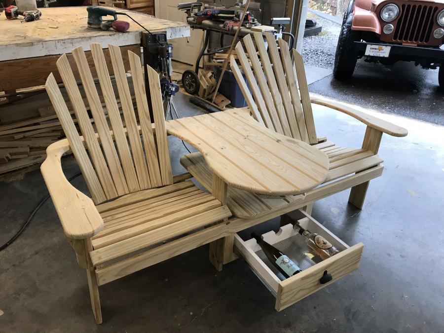 DIY Wine Chair With Wine Bottle Storage Drawers